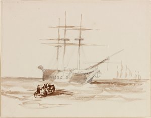 Compositorische studie voor een zeegezicht door John Wilson Carmichael